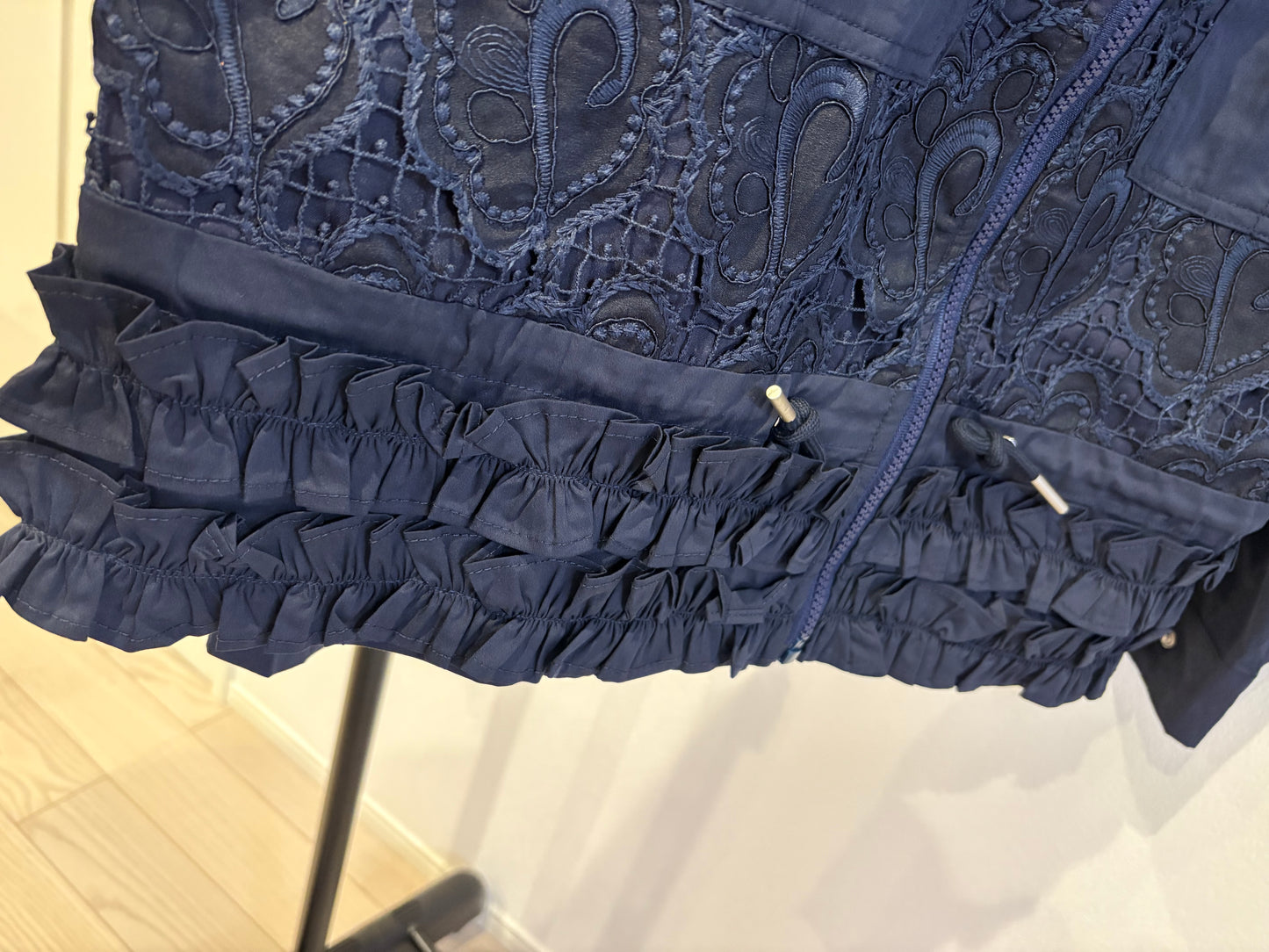 レースパネル ジップアップジャケット