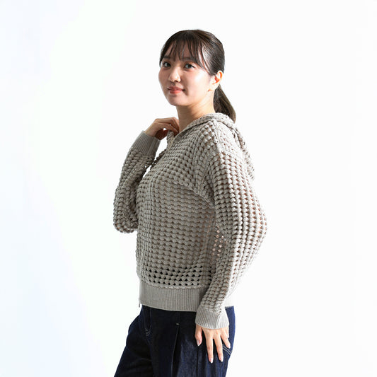 ポップコーンニット・シアーフーディー