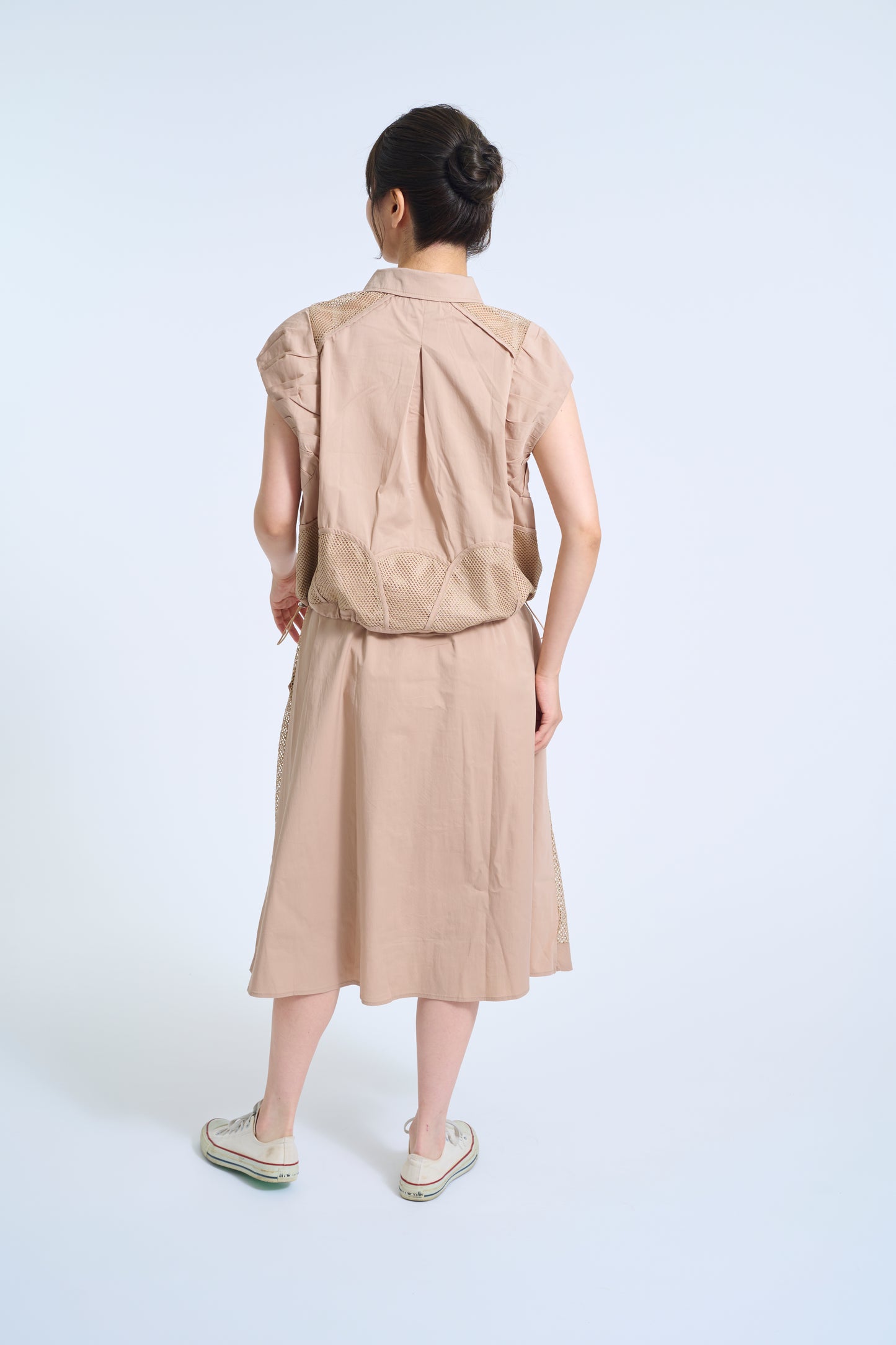 【3WAYで着回せる】メッシュレイヤード ミリタリーナイロン セットアップ