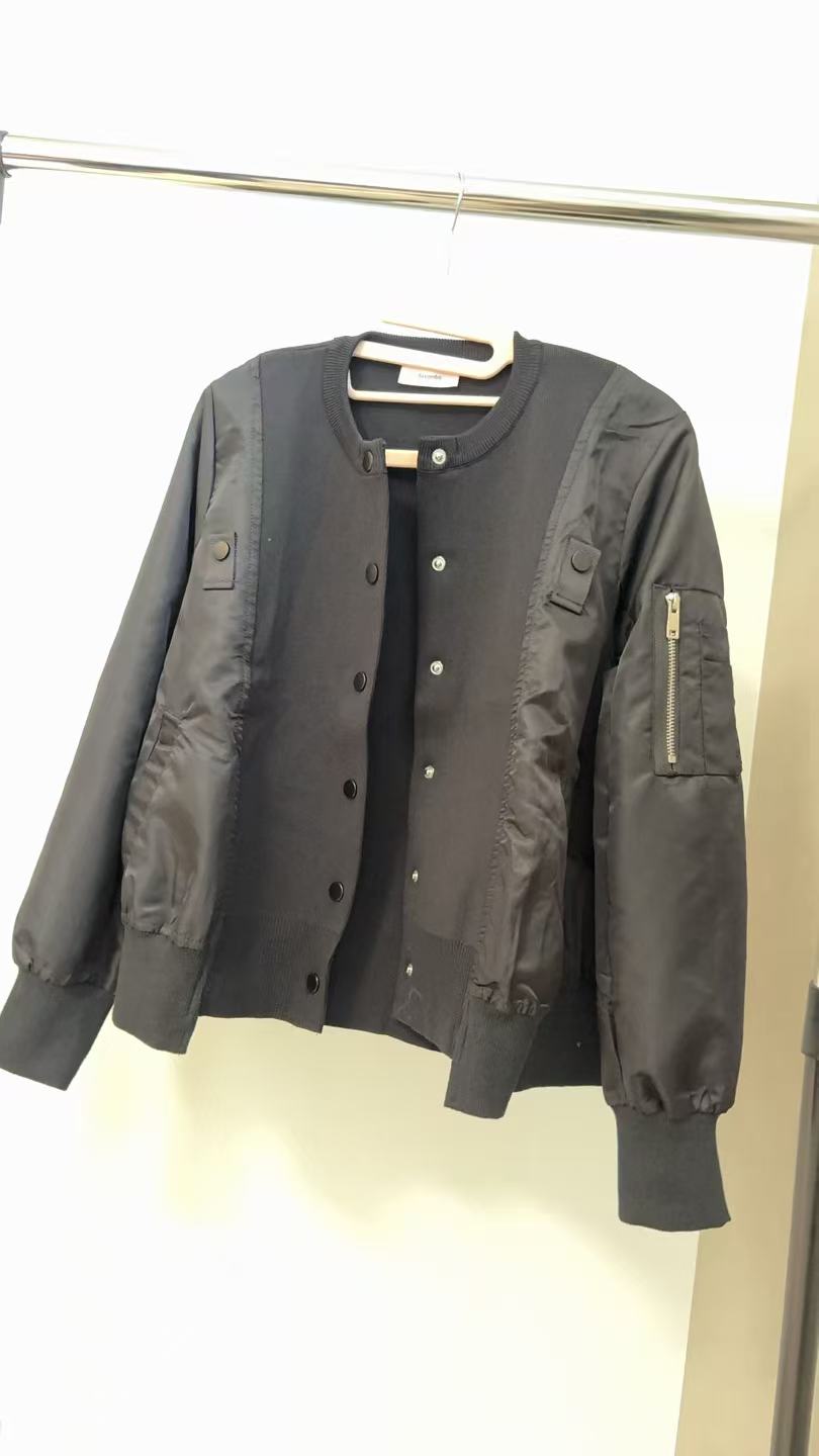 ハイブリッド ニット ボンバージャケット