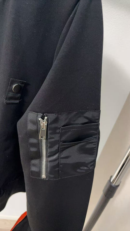 異素材切替デザイン スウェットプルオーバー（ユニセックス）