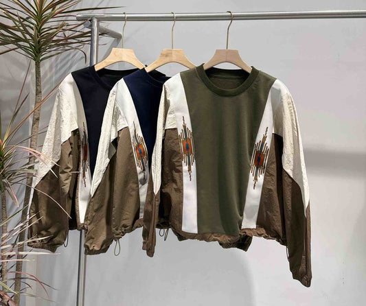 配色切替デザイン プルオーバー