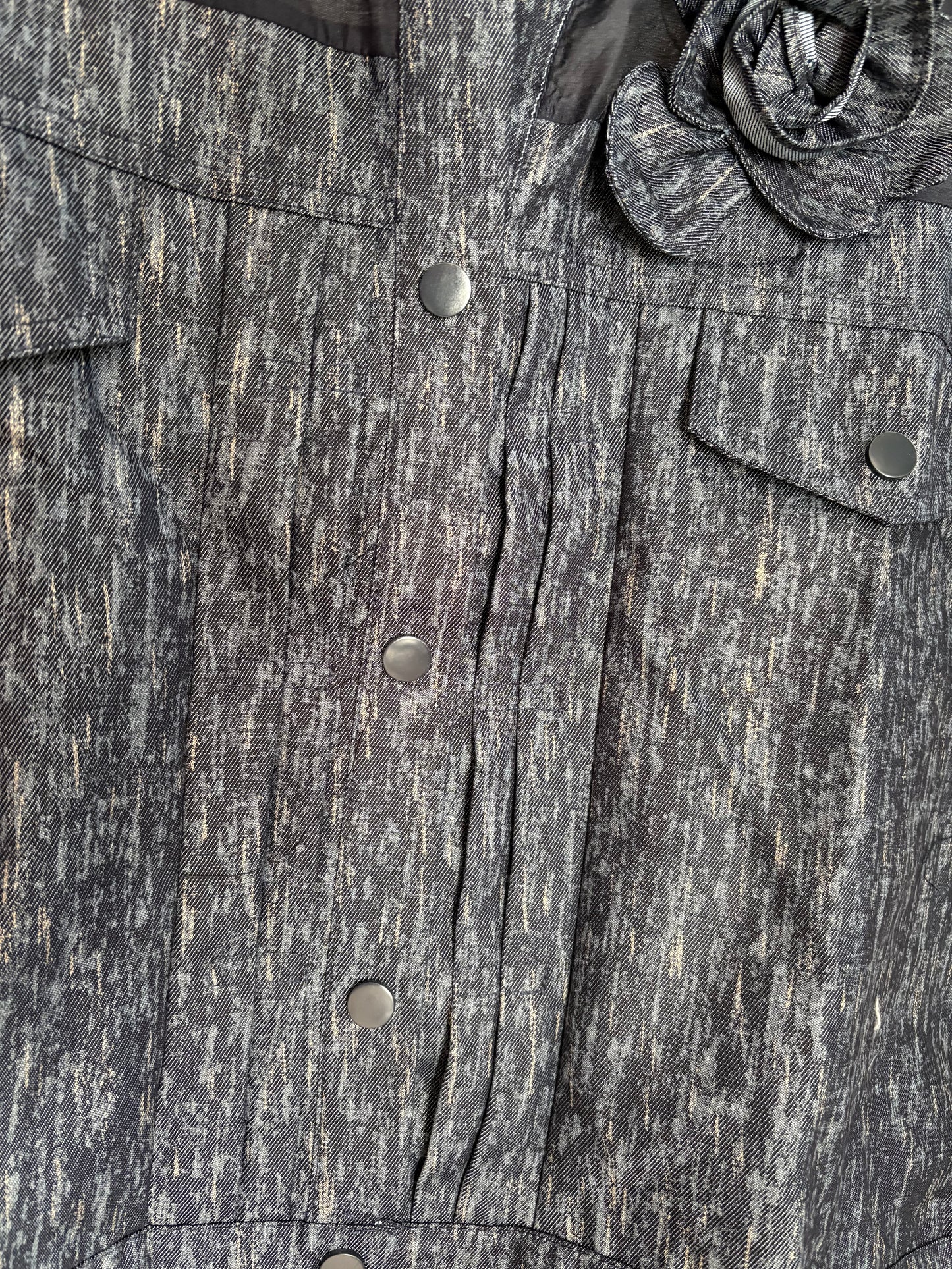 【光を纏う】オーガンジー×杢調切替 アーキテクチャル デザインシャツ