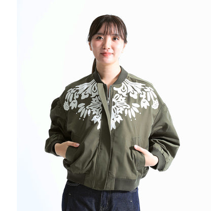 Volume sleeve bomber jacket