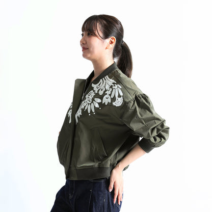 Volume sleeve bomber jacket