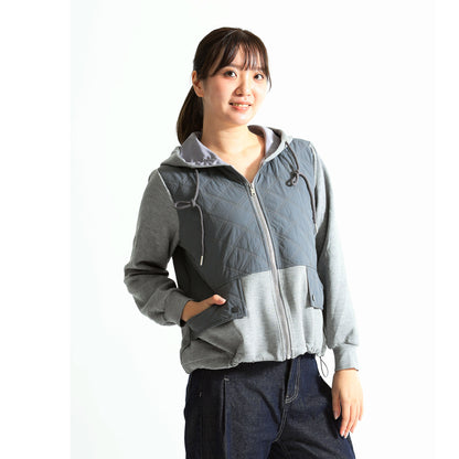 ハイブリッド・ダイヤモンドキルト フーディージャケット