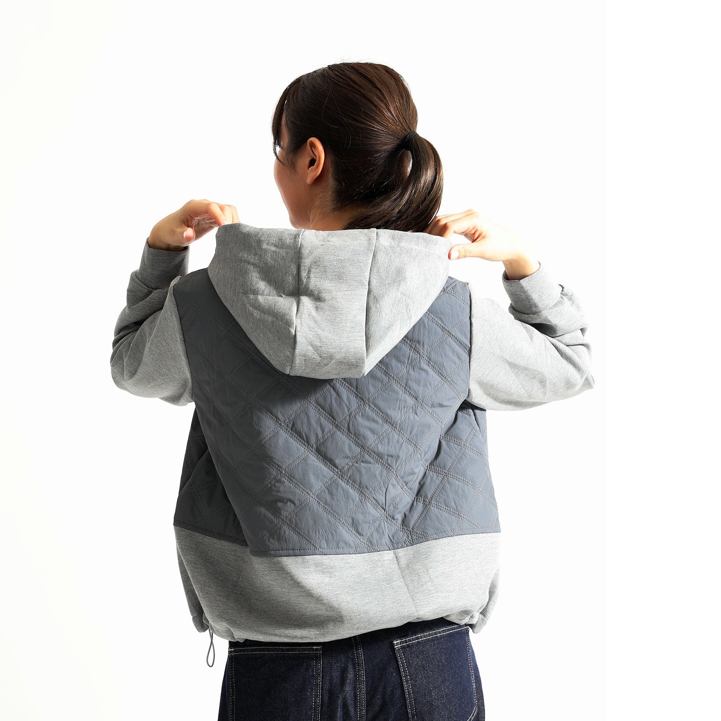 ハイブリッド・ダイヤモンドキルト フーディージャケット