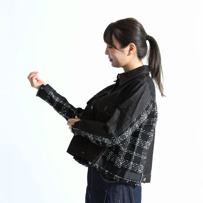 ハイブリッド ニット ボンバージャケット