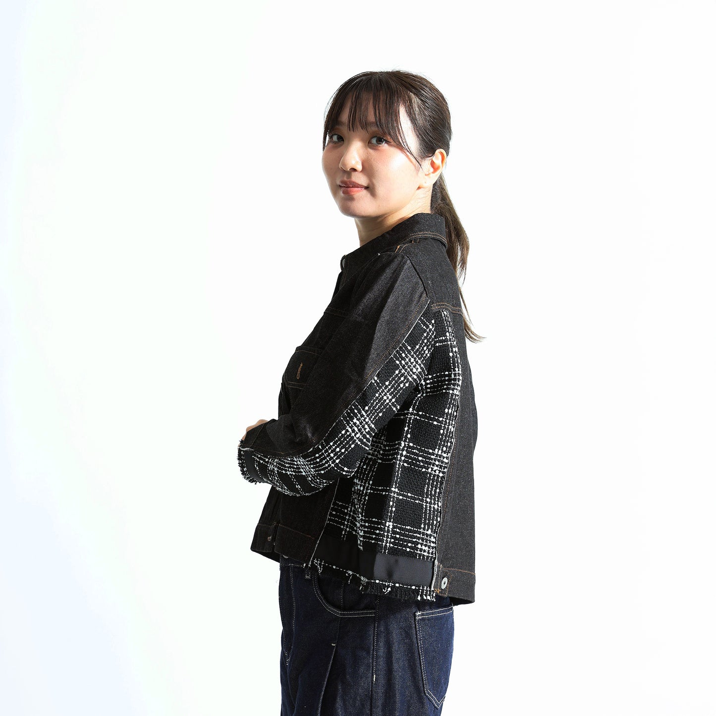 ハイブリッド ニット ボンバージャケット