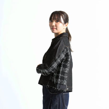 ハイブリッド ニット ボンバージャケット