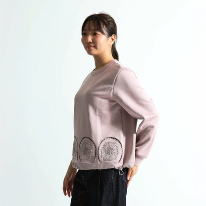 裾エンブロイダリー刺繍 ドローストリング デザイントレーナー