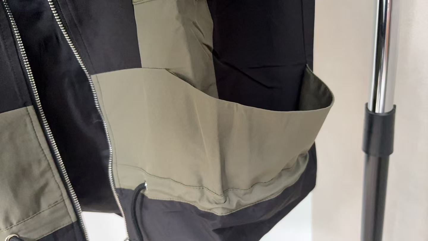 バックギャザー カラーブロック トラックジャケット